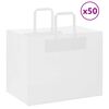 vidaXL Pappersp&aring;sar 50 st med handtag vit 32x22x24 cm