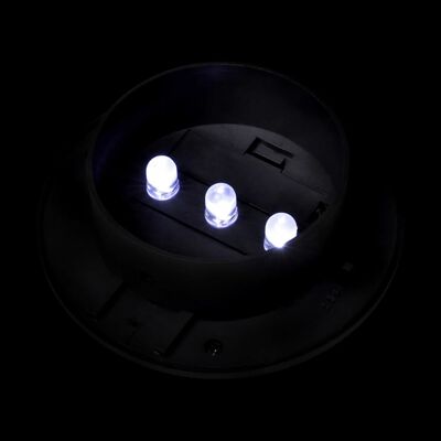 vidaXL Solcellslampor för staket 12 st LED svart