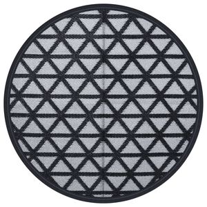 vidaXL Utomhusmatta ARAKIL svart &Oslash;160 cm PP