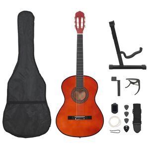 vidaXL Klassisk gitarr 12 delar 4/4 39"