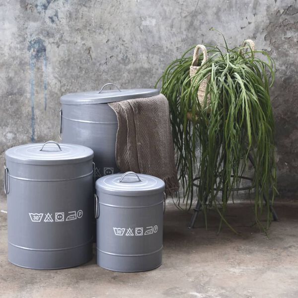 LABEL51 Tv&auml;ttkorg 40x40x58 cm L antikgr&aring;