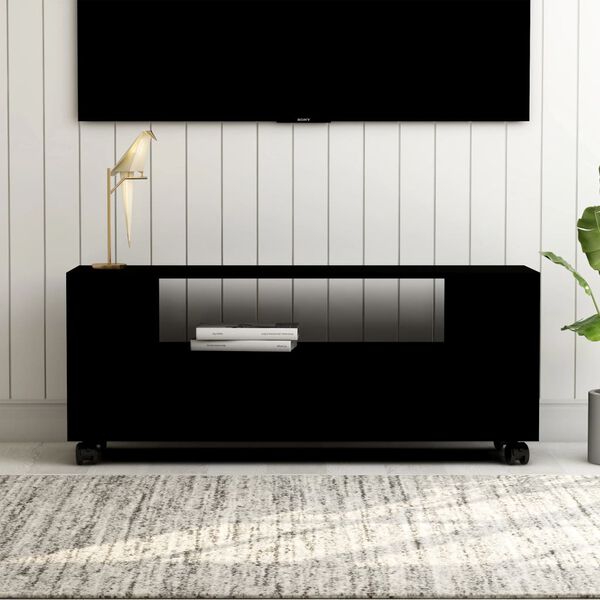vidaXL Tv-b&auml;nk svart 120x35x48 cm konstruerat tr&auml;