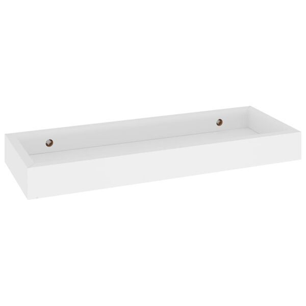 vidaXL V&auml;gghyllor med kant 4 st Vit 40x15x4 cm MDF