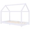 vidaXL Barns&auml;ng vit massiv furu 70x140 cm