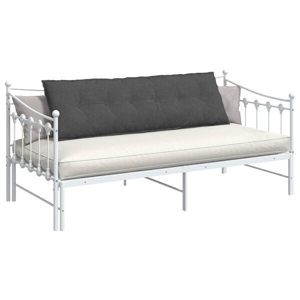 vidaXL Ryggkudde M&ouml;rkgr&aring; 160 x 50 cm Kordread tyg