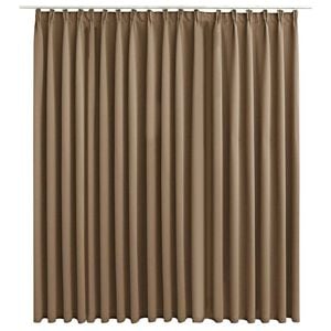 vidaXL M&ouml;rkl&auml;ggningsgardin med krokar taupe 290x245 cm