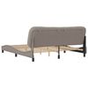 vidaXL Bed Frame without Mattress "Hvar" Taupe 180x200 cm Fabric
