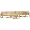 vidaXL Utomhussoffset 7 st 6-sits Vit och Beige Polyester