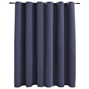 vidaXL M&ouml;rkl&auml;ggningsgardin med metallringar antracit 290x245 cm