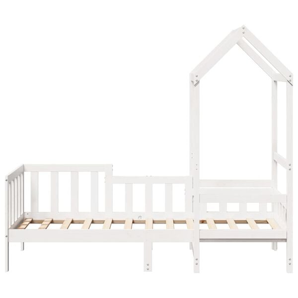 vidaXL Dagb&auml;dd med tak vit 80x200 cm massiv furu