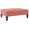 vidaXL B&auml;ddsoffa 2-sits med fotpall rosa sammet