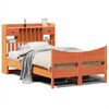vidaXL S&auml;ngram utan madrass vaxbrun 120x190 cm massiv furu