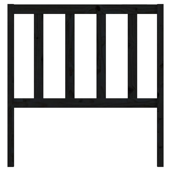 vidaXL S&auml;nggavel svart 81x4x100 cm massiv furu