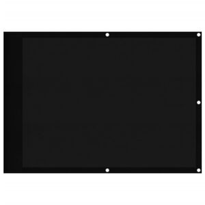 vidaXL Balkongsk&auml;rm svart 75x700 cm 100% polyester oxford