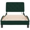 vidaXL Bed Frame with LED without Mattress Dark Green 80x200 cm Velvet