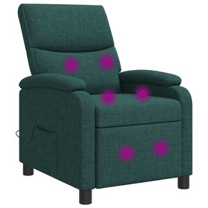 vidaXL Massagef&aring;t&ouml;lj M&ouml;rkgr&ouml;n Tyg