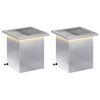 vidaXL Odlingsl&aring;da med LED 2 st Silver 30 x 30 x 30 cm