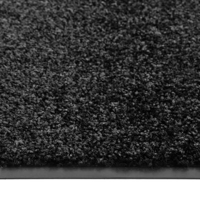 vidaXL Dörrmatta tvättbar svart 60x180 cm