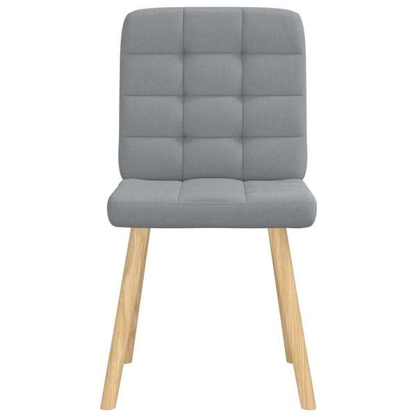 vidaXL Matstolar 6 st ljusgrå tyg