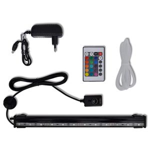 vidaXL Dr&auml;nkbar akvariumlampa med bubblor RGB LED 32 cm