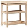 vidaXL V&auml;xtbord med hylla 82,5x45x86,5 cm massiv furu