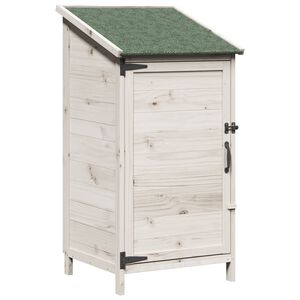 vidaXL Tr&auml;dg&aring;rdshus med tak Vit 59 x 56 x 113,5 cm Massivt Furu