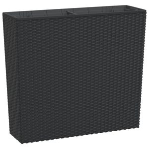 vidaXL Blomkruka med avtagbar insida antracit 12/44 L PP-rotting
