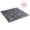 vidaXL V&auml;ggpaneler 12 pcs Amethyst Gr&aring; 50 x 50 cm XPS Skum