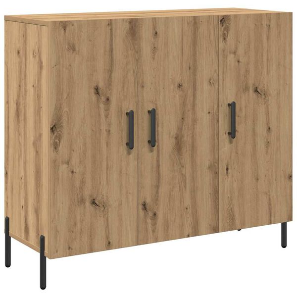 vidaXL Sideboard Artisan Ek 90 x 34 x 80 cm Konstruerat tr&auml;