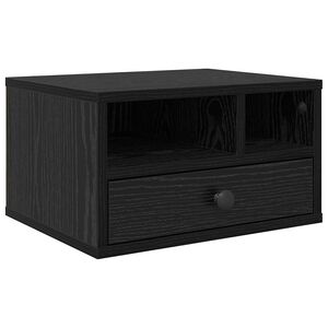 vidaXL Skrivarst&auml;ll Svart Ek 40 x 32 x 24 cm Konstruerat tr&auml;