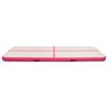 vidaXL Uppbl&aring;sbar gymnastikmatta med pump 500x100x20 cm PVC rosa