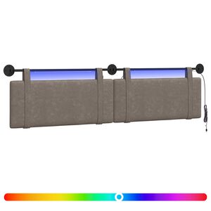 vidaXL H&auml;ngande s&auml;nggavel Med LED-lampa Gr&aring; Antik PU