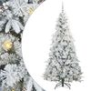 vidaXL Plast Hingad Julgran med 300 LED-lampor Vit 210 cm PE och PVC