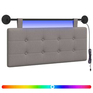 vidaXL H&auml;ngande s&auml;nggavel Med LED-lampa Taupe Tyg