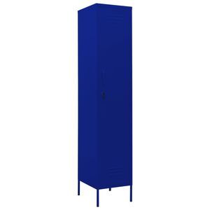 vidaXL F&ouml;rvaringssk&aring;p marinbl&aring; 35x46x180 cm st&aring;l