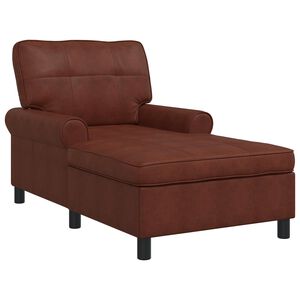 vidaXL Chaise Lounge Skinande Brun 91 x 157 x 91 cm Konstl&auml;der