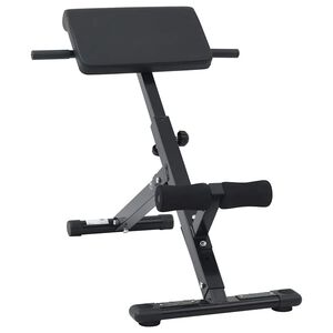 vidaXL Hyperextension b&auml;nk Svart 100,5 x 70 x 78 cm