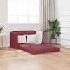 vidaXL Golvb&auml;ddsoffa 2-i-1 vinr&ouml;d 112x174x55 cm tyg