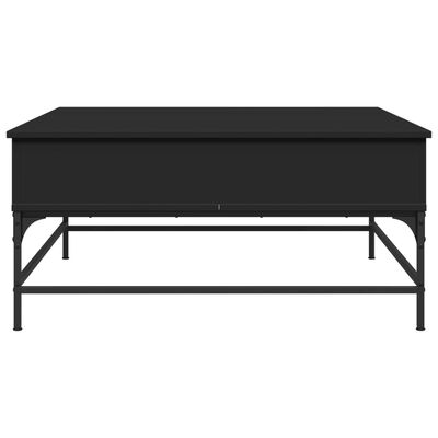 vidaXL Soffbord svart 95x95x45 cm konstruerat trä och metall