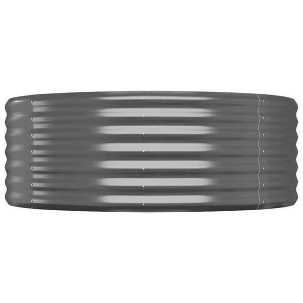 vidaXL Odlingslåda galvaniserat stål 507x100x36 cm antracit