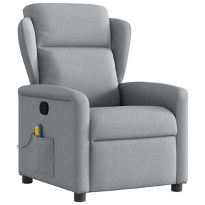 vidaXL Massagef&aring;t&ouml;lj ljusgr&aring; tyg