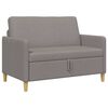 vidaXL Soffa med f&ouml;rvaring Taupe 122 x 78 x 87 cm Polyester