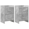 vidaXL S&auml;ngbord 2 pcs Betonggr&aring; 40 x 30 x 60 cm Konstruerat tr&auml;