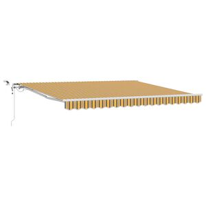 vidaXL Utdragbar markis Flerf&auml;rgsdesign 400 &times; 300 cm Polyester