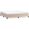 vidaXL S&auml;ngram utan madrass cappuccino 200x200 cm konstl&auml;der