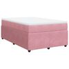 vidaXL Rams&auml;ng med madrass rosa 120x190 cm sammet