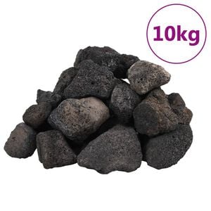 vidaXL Lavastenar 10 kg svart 5-8 cm