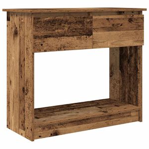 vidaXL Avlastningsbord med l&aring;dor gammalt tr&auml; 85,5x38,5x74,5 cm