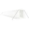 vidaXL V&auml;xthus med st&aring;lram vit 32 m&sup2; 16x2x2 m
