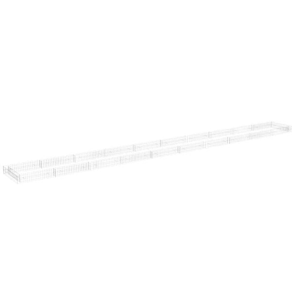 vidaXL Planteringsgabion upph&ouml;jd galvaniserat st&aring;l 1000x100x20 cm
